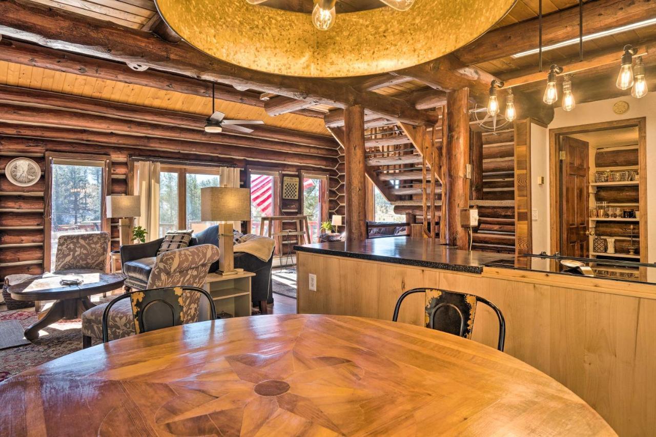 Classic Colorado Log Home With Mountain Views! Florissant Exterior photo
