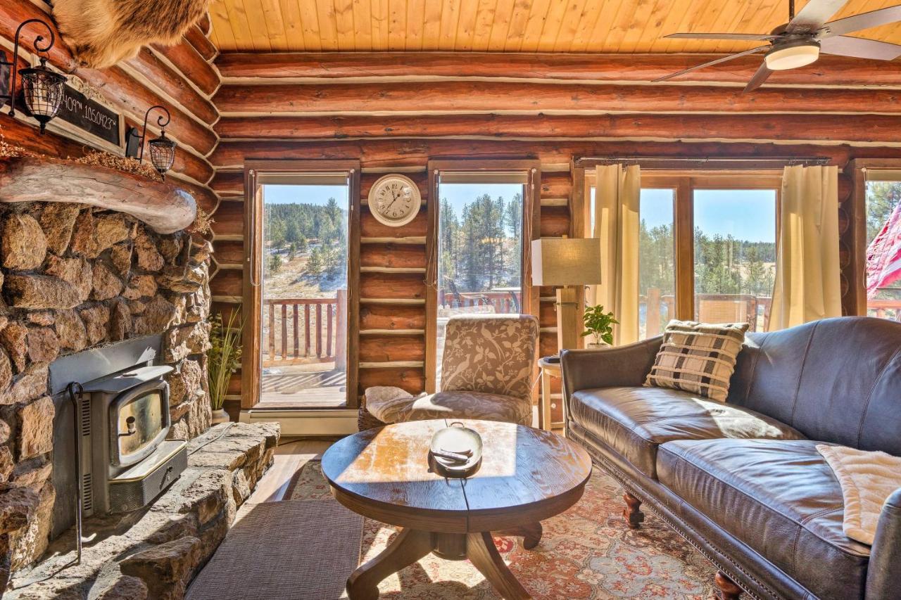 Classic Colorado Log Home With Mountain Views! Florissant Exterior photo