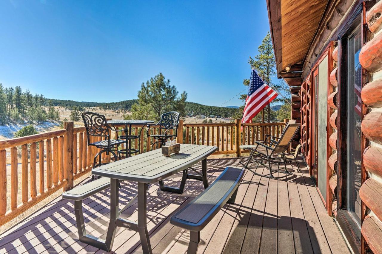 Classic Colorado Log Home With Mountain Views! Florissant Exterior photo