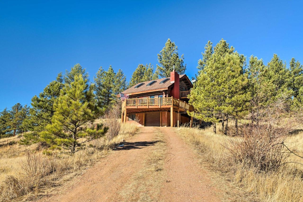 Classic Colorado Log Home With Mountain Views! Florissant Exterior photo